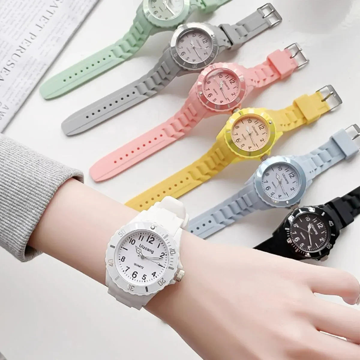 Kids Exam Watch Girls Boys Elementary School Waterproof Watch