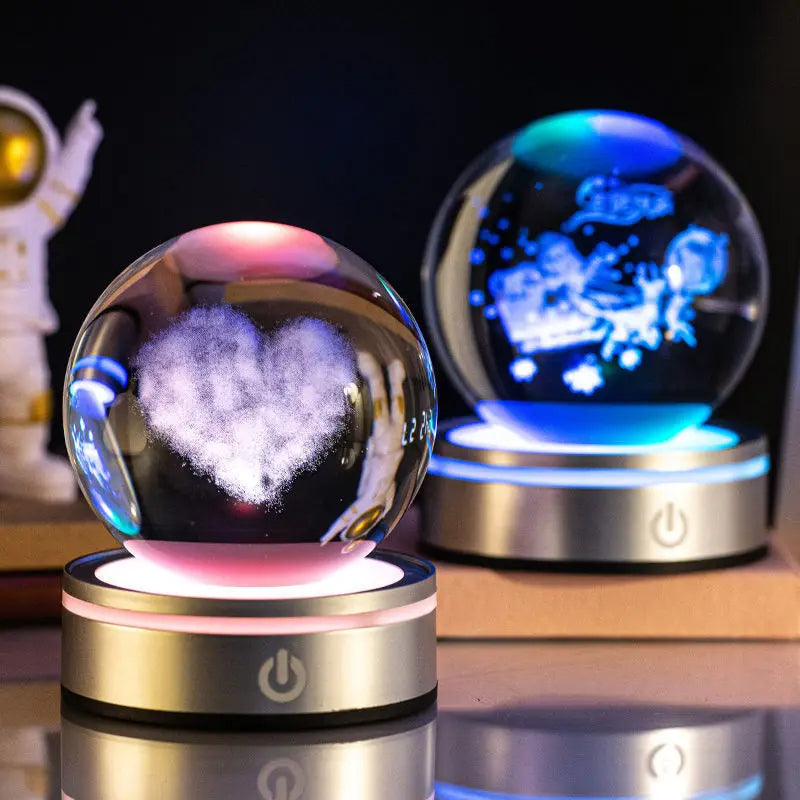 Crystal Ball Colorful Gradient Small Night Lamp Home