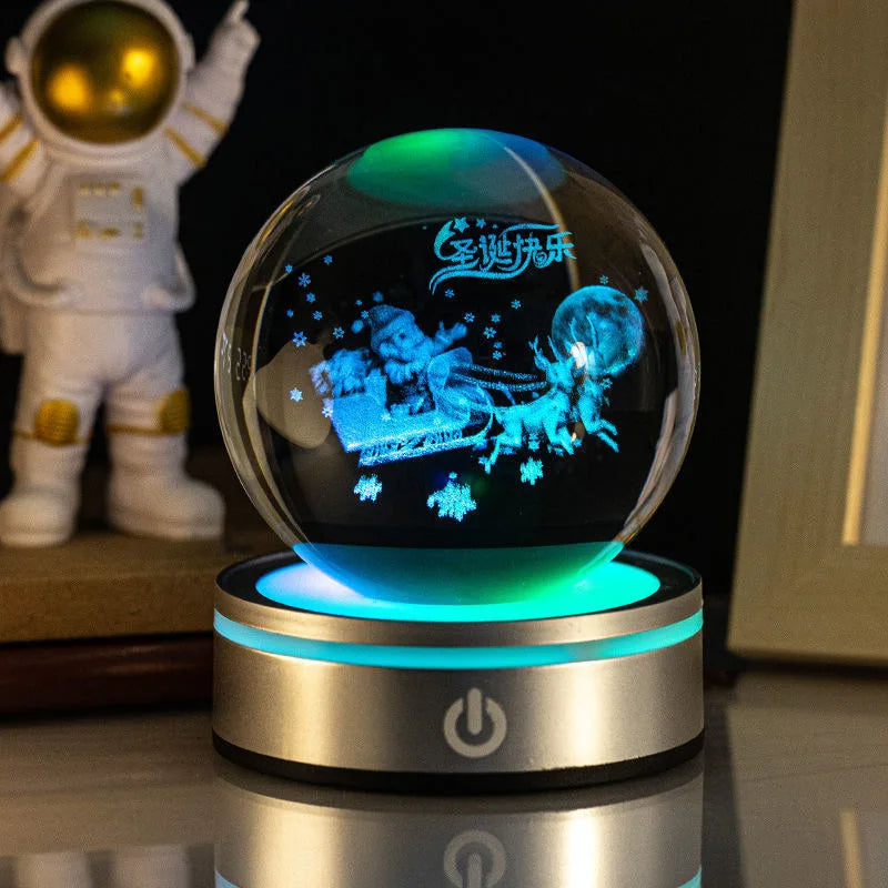 Crystal Ball Colorful Gradient Small Night Lamp Home