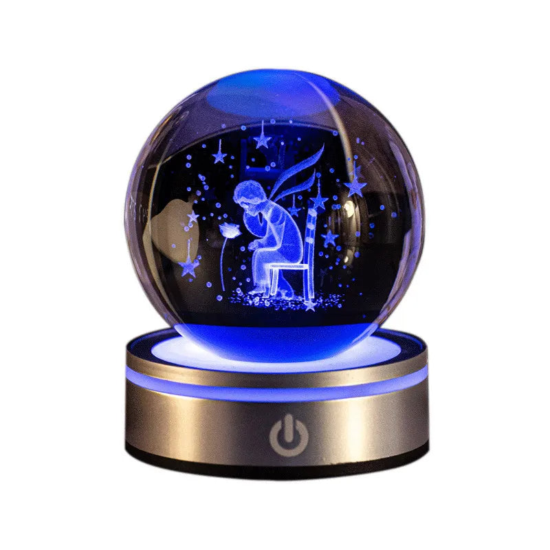 Crystal Ball Colorful Gradient Small Night Lamp Home