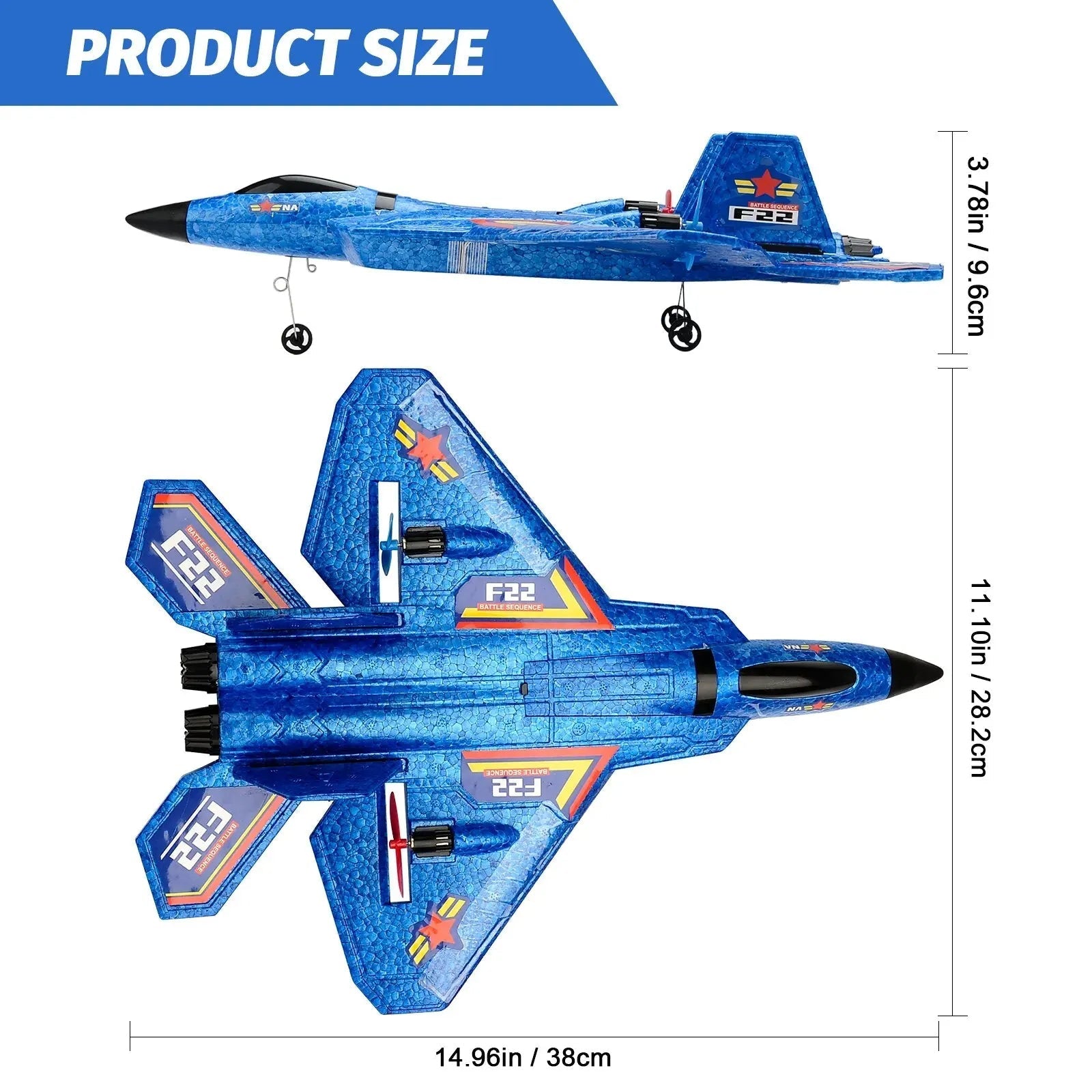 RC Remote Control Flying Glider With LED Lights EPP Foam Airplane
